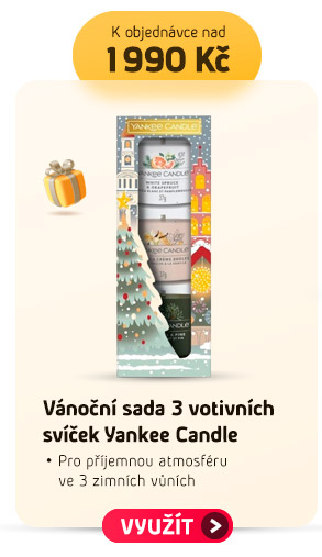 Vánoční sada 3 skleněných votivních svíček Yankee Candle