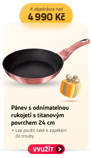 Pánev s odnímatelnou rukojetí s titanovým povrchem 24 cm