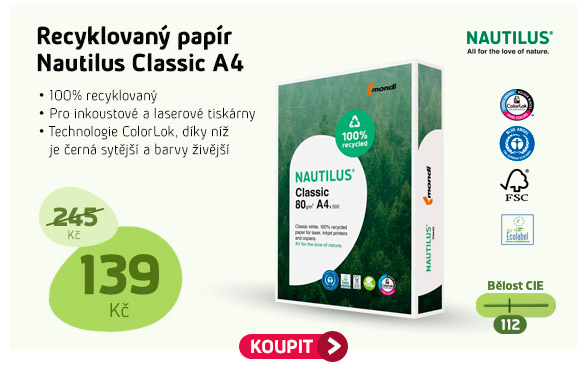 Recyklovaný papír Nautilus Classic A4